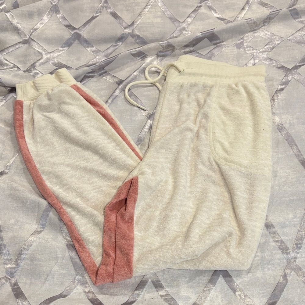 L*Space Cream and Pink Jogger Pants